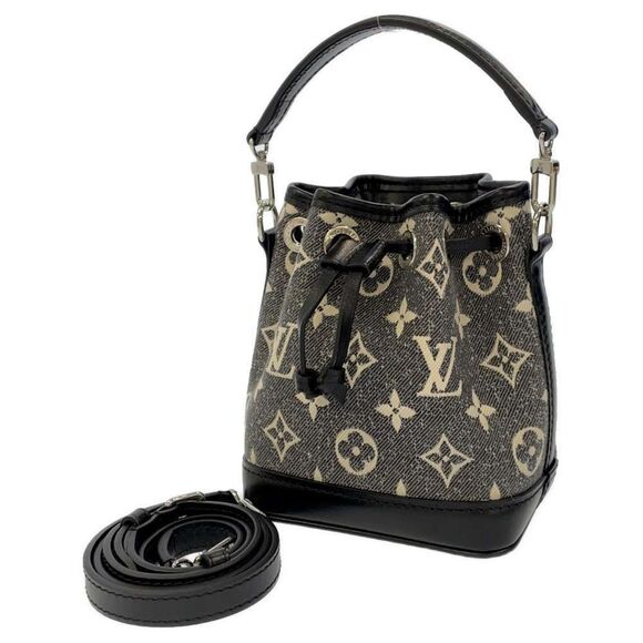 Louis Vuitton Monogram Jacquard Denim Nano Noe 2way Handbag - Picture 1 of 11